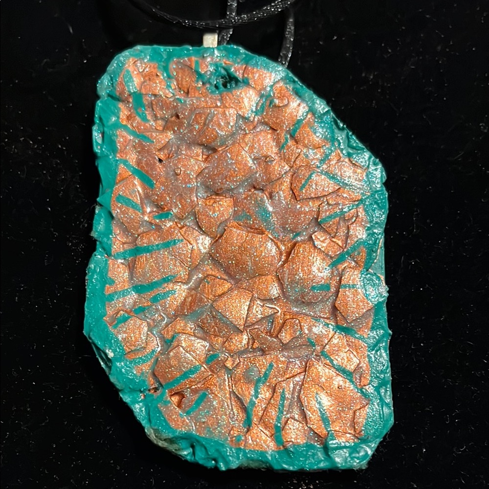 Unique Turquoise and Copper Pendant